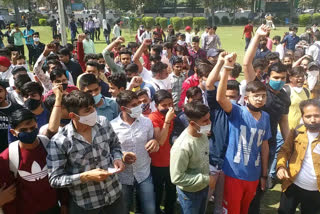 karnal students protest