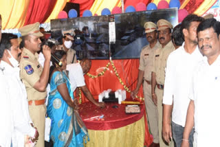 Ramagundam Police Commissioner Satyanarayana launched CCTV cameras