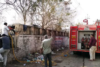 Vehicles seized by the police caught fire in Jalna