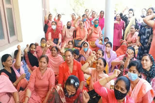 aanganwadi workers protest sirsa