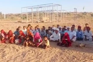 Latest news of barmer, Villagers protest against Bhadres private company, Lignite Mining in Bhadres