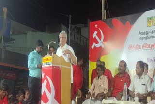 Cpm Election Campaign news  சிபிஎம் தேசிய பொதுச் செயலாளர் சீதாராம் யெச்சூரி  திருப்பூரில் சிபிஎம் தேர்தல் பரப்புரை  சீதாராம் யெச்சூரி தேர்தல் பரப்புரை பேச்சு  CPM National General Secretary Sitaram Yechury  CPM election campaign in Tiruppur  Sitaram Yechury election campaign speech