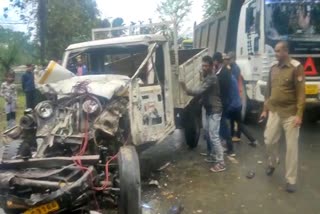 bolero pick up collided with a night super in tinsukia