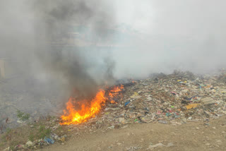 Ajmer news,  caught fire in dumping yard