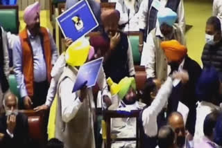 Akali Dal MLAs suspended from Punjab Assembly
