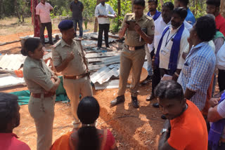 perpetrators  destroyed the Dalit woman home in sulya