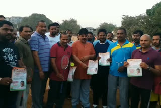 Congress MLC candidate Ramu Naik campaigned in Miryalaguda town of Nalgonda district