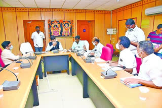 central election commission director meeting with authorities regarding Tirupati by-elections