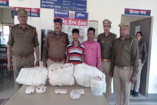 two smugglers arrested with 12 kg of hemp in firozabad