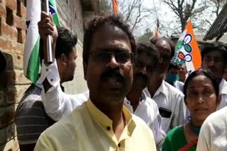 TMC Candidate Manas Majumder in election campaign at Goghat