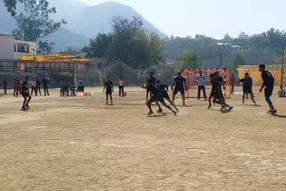 State level handball competition second day in bilaspur