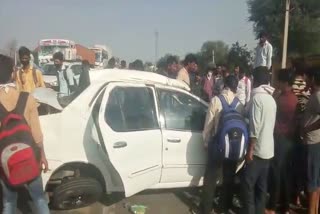 Road accident in jaipur,  Bassi News