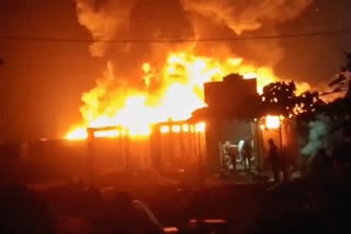 a plastic factory in murshidabad incinerated in a terrible fire