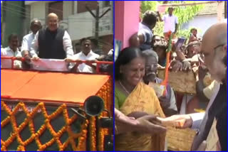 Tamil Nadu: Union Home Minister Amit Shah offers prayers at Suchindram Temple, Kanyakumari