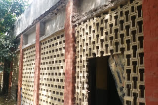 school building in shabby condition