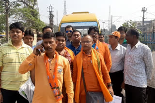 দক্ষিণ 24 পরগনা থেকে ব্রিগেডমুখী বিজেপি কর্মী-সমর্থকরা