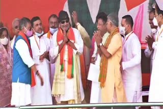 Actor Mithun Chakraborty joins Bharatiya Janata Party at PM's rally in Kolkata