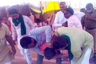 farmer take poison at Jaisinghpur Khera border in rewari
