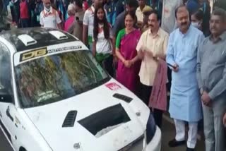 Minister Narayana Gowda flagged off walkathon on the occasion of Womens Day