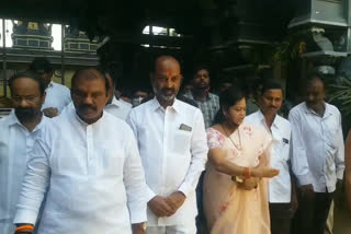 BJP state president Bandi Sanjay visited Bhadradri Ramaiah