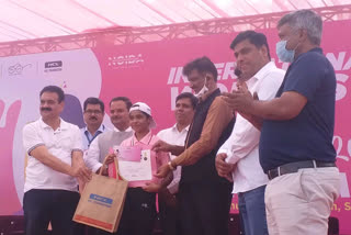Pink Marathon event for women organized at Noida Stadium