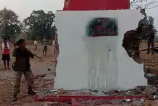 Danteshwari women commandos demolish martyred memorials of Naxalites on International Womens Day