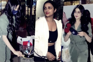 WATCH: Paparazzi surprise Janhvi with roses, cake at airport, Parineeti snapped