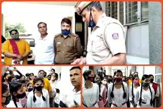 Delhi Police aware schoolgirls on womens day in delhi