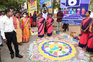 Madurai Collector involved in voter awareness rally with women
