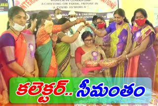 baby showering to adhilabad collector