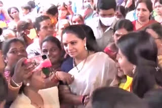 mlc kavitha attended womens day celebrations in boinpalli medchal