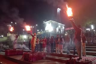 mahaarti organized on mukteshwar ganga ghat in sahibganj