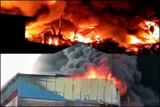 Fire breaks out at a plastic factory in Asangaon area of Thane