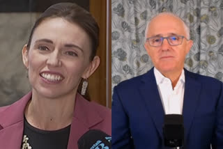 New Zealand's PM Jacinda Ardern, former Australian PM Malcolm Turnbull