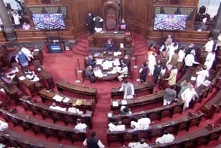 Rajya Sabha adjourned till 2 pm as Opposition MPs raise slogans, demanding a discussion on rising fuel prices