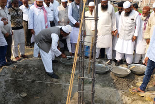 muslim scholars laid the foundation stone of the new building of the girls ideal academy in araria