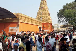 Devotees throng the At Kondagattu Sannidhi in Jagtial District