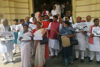 Opposition uproar in Bihar assembly