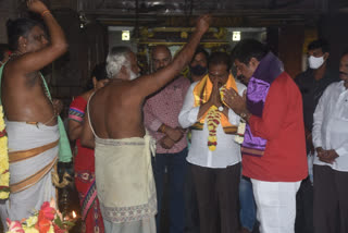 Ministers visiting temples located in Seethammadhara