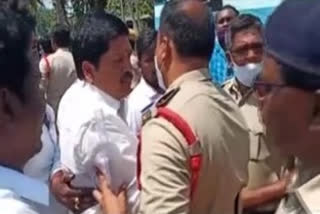 tdp leader kollu ravindra fires on Machilipatnam police
