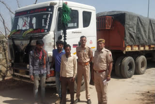 Action of Mining Department in Chittorgarh,  Chittorgarh Police action