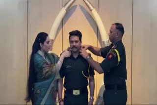 MoS Finance & Corporate Affairs Anurag Thakur becomes the first serving Minister to become Captain in the Territorial Army