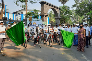 अलिबाग महावितरण विभागातर्फे सायकल रॅलीचे आयोजन