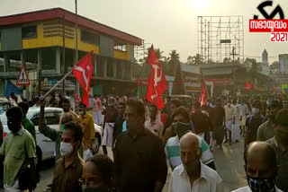 CPM activists protest in Kuttiyadi  protest in Kuttiyadi  Candidate announcement  സ്ഥാനാര്‍ഥി പ്രഖ്യാപനം  കുറ്റ്യാടിയില്‍ സിപിഎം പ്രവര്‍ത്തകരുടെ പ്രതിഷേധം