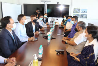 Industry Minister Jagdish Shettar visit to Wistron Company