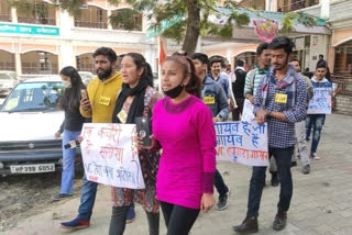 14th day of indefinite strike ABVP in Dharmashala