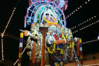 The Pallakki festival celebrated at Siddaganga matt