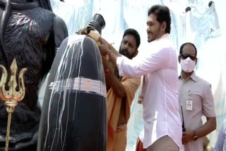 CM Jagan participate in Shiva ratri celebrations at gudiwada