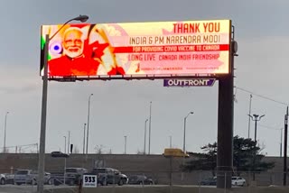 Billboards thanking PM Modi