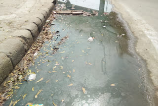 Local upset due to dirty water overflow under metro station in Dwarka Sector 14